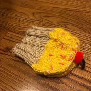 Handmade baby cupcake hat